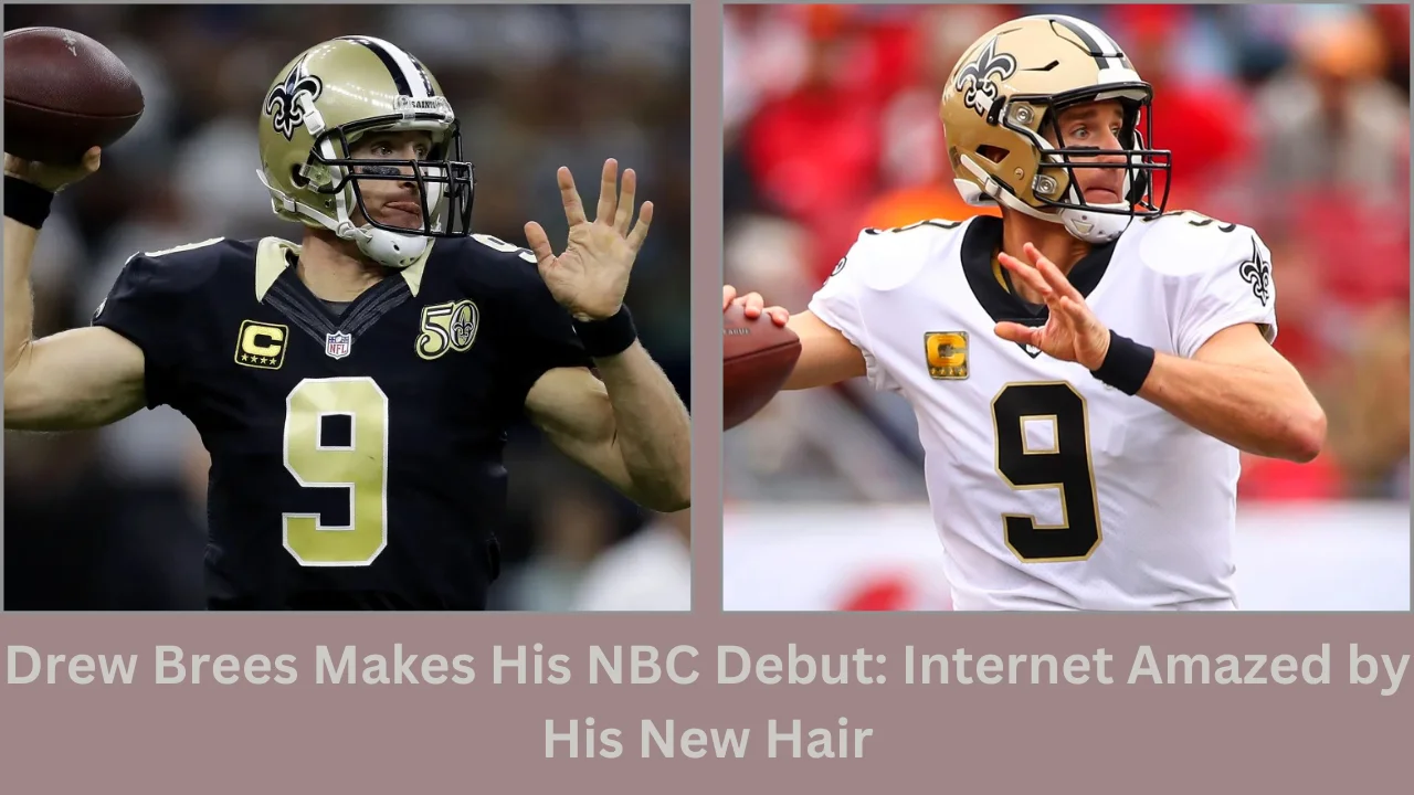 drew brees makes his nbc debut, internet amazed by his new hair